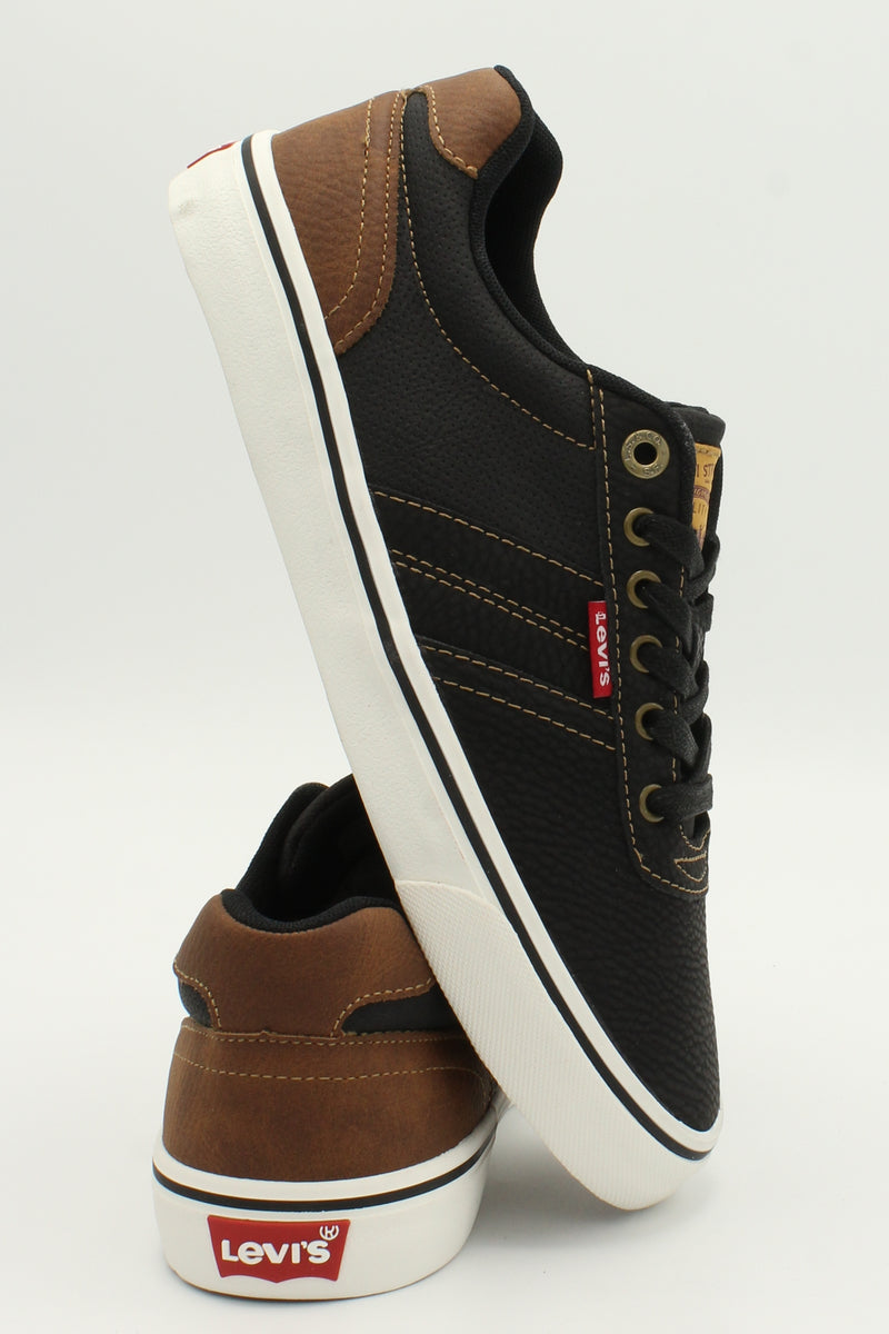 LEVI'S Men's Miles Tumbled Wx Sneaker - Black Tan | VIM – VIM Stores