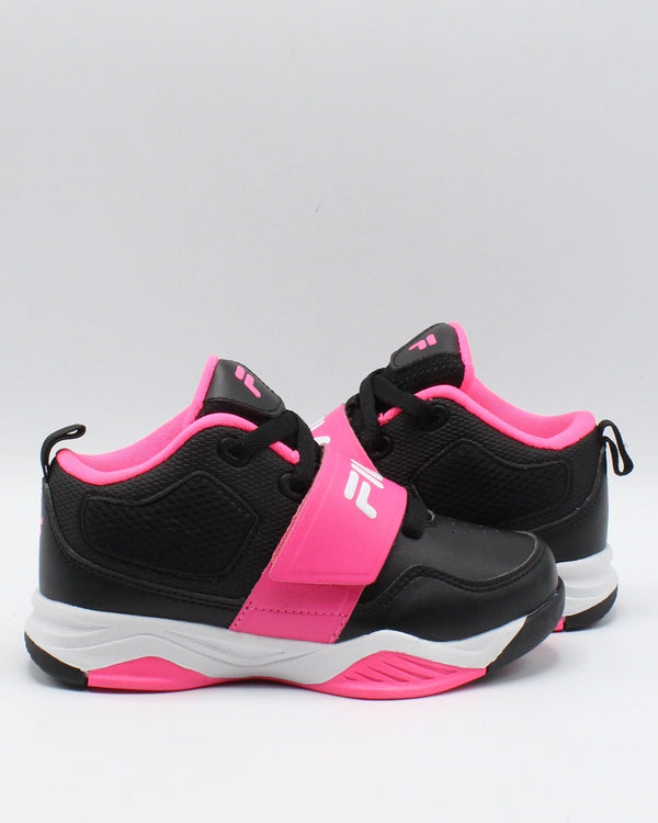 black and pink fila shoes