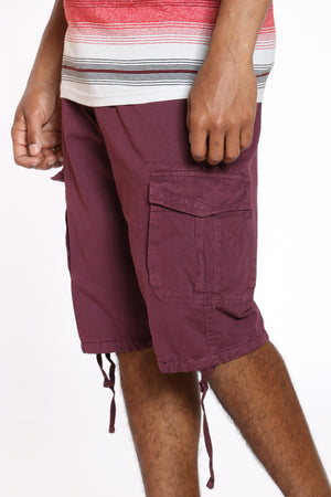 burgundy cargo shorts