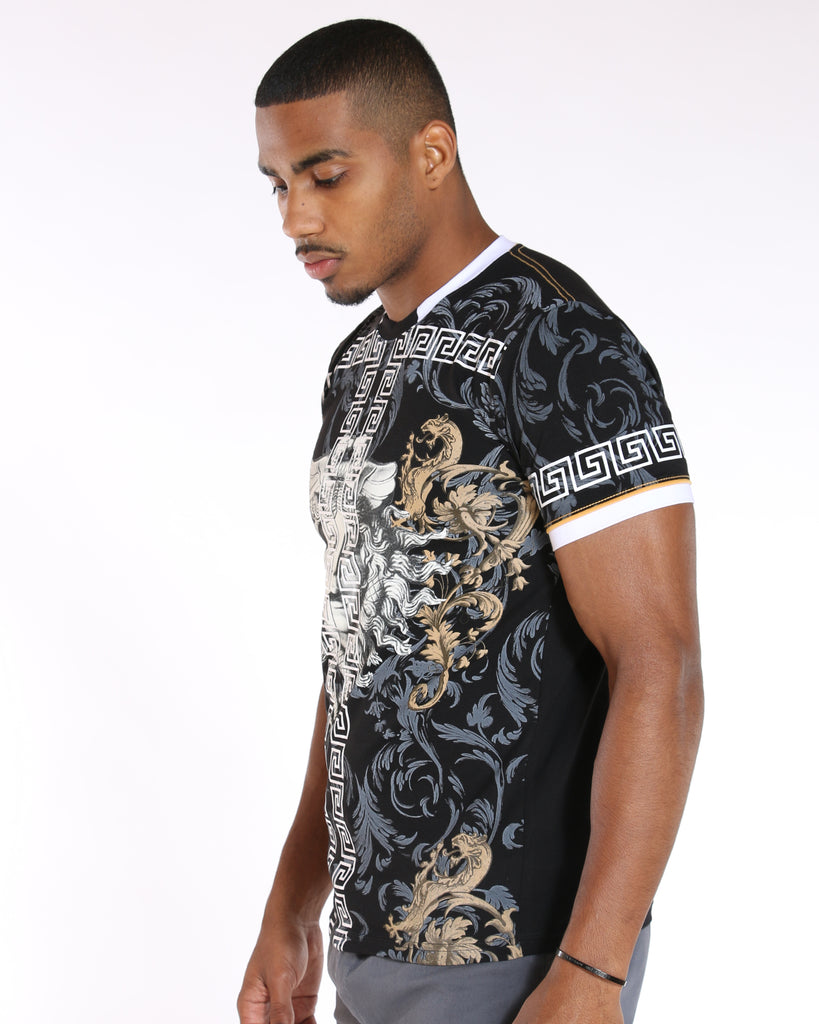 Men's Medusa Head Zig Zags Tee - Black - VIM