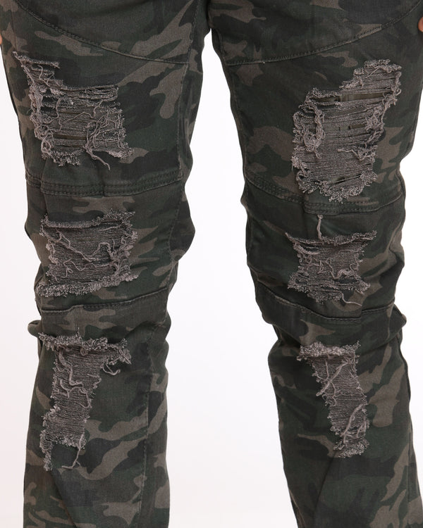 camo ripped jeans