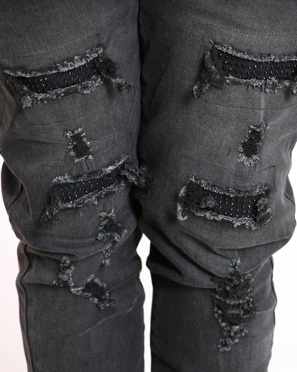 rhinestone black jeans