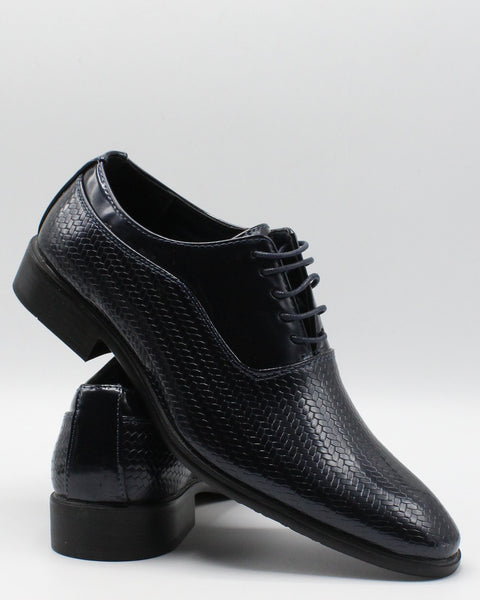 mens navy patent shoes