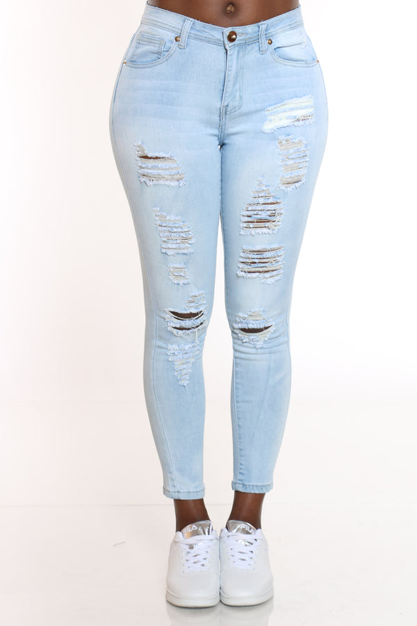 ripped skinny jeans for women