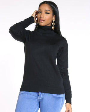 Women S Rachel Turtle Neck Sweater Black V I M Vim Stores