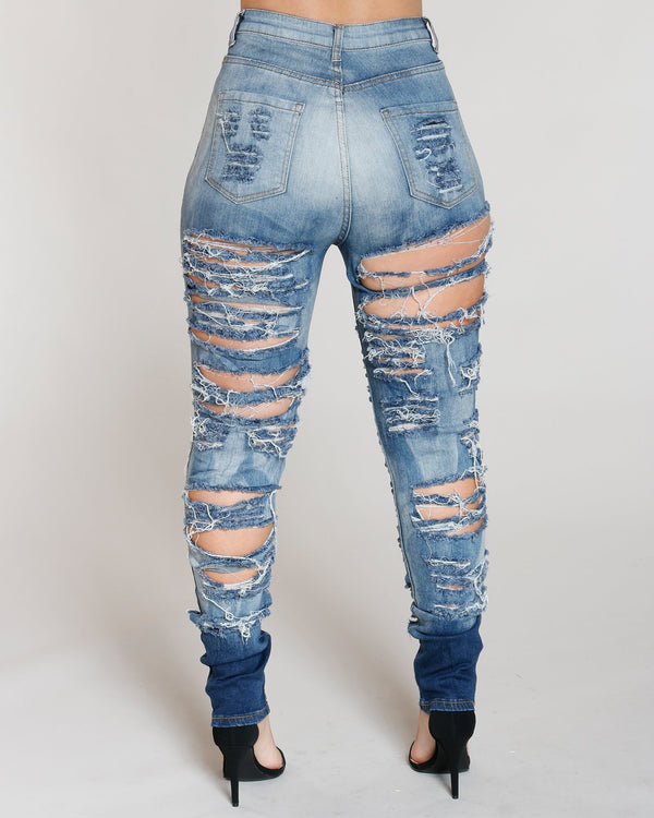 jeans ripped front and back