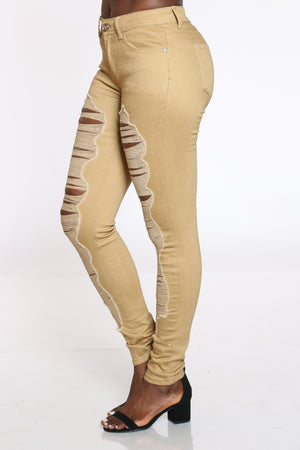 high rise skinny khakis