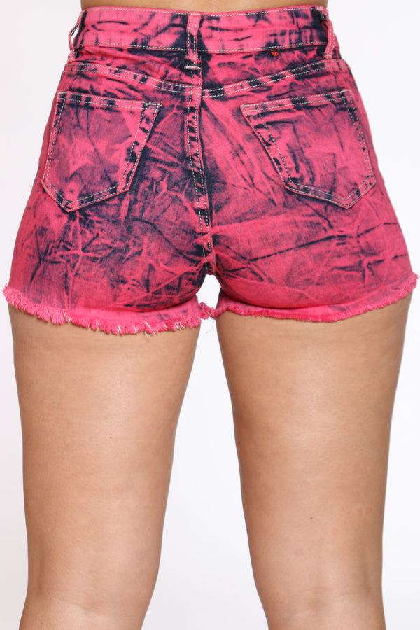 pink ripped shorts