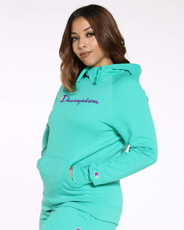 green champion hoodie women's