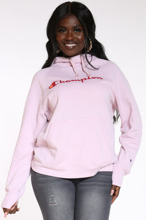 champion hush pink sweatshirt