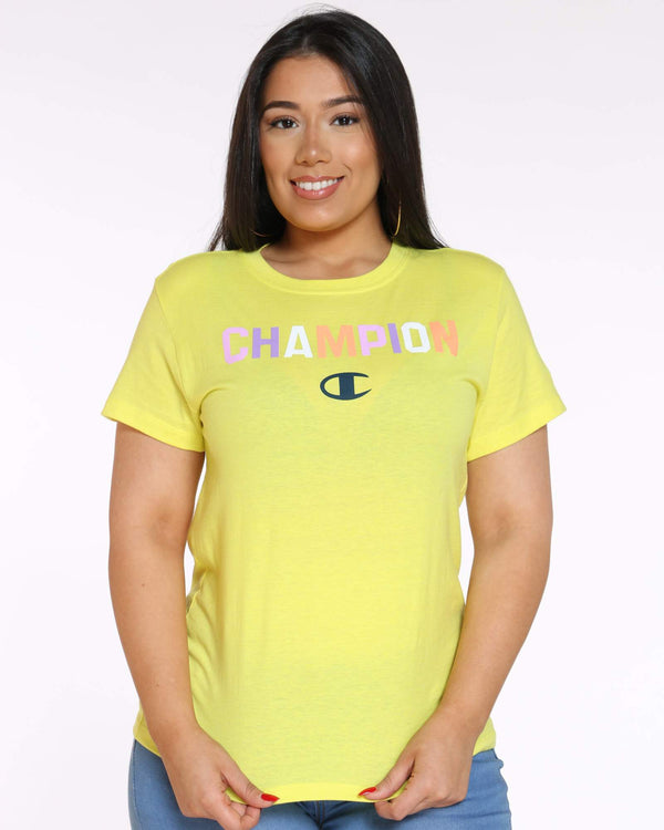 champion shirt womens yellow