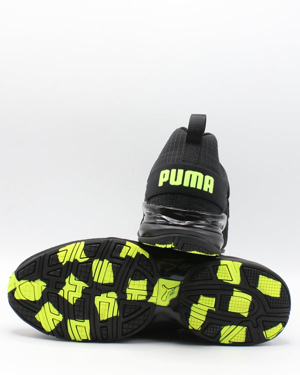 puma sneakers black and yellow