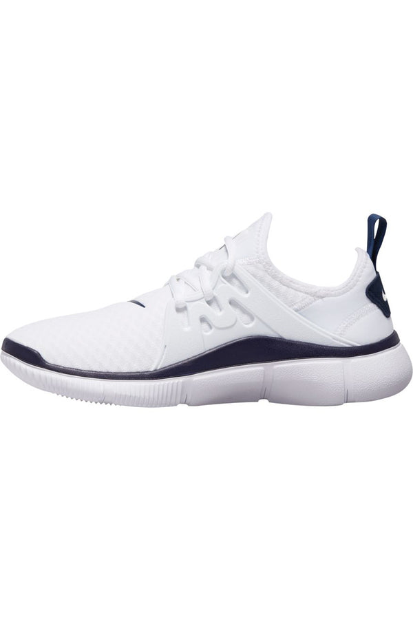 white and navy nike shoes