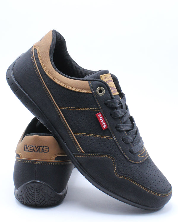 levi's black leather shoes