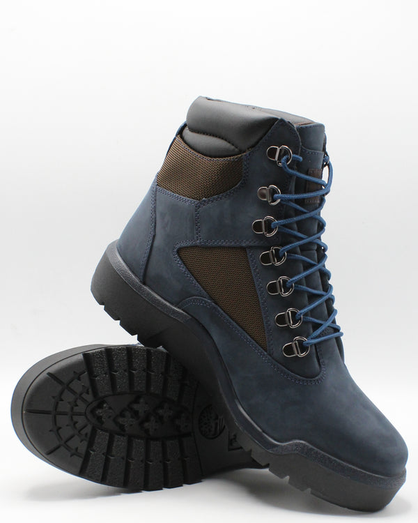 timberland field boots navy blue