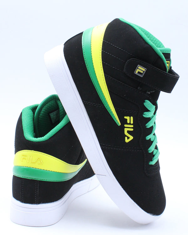 fila black and yellow sneakers