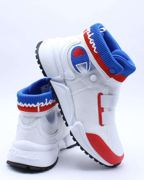 red white and blue champion shoes