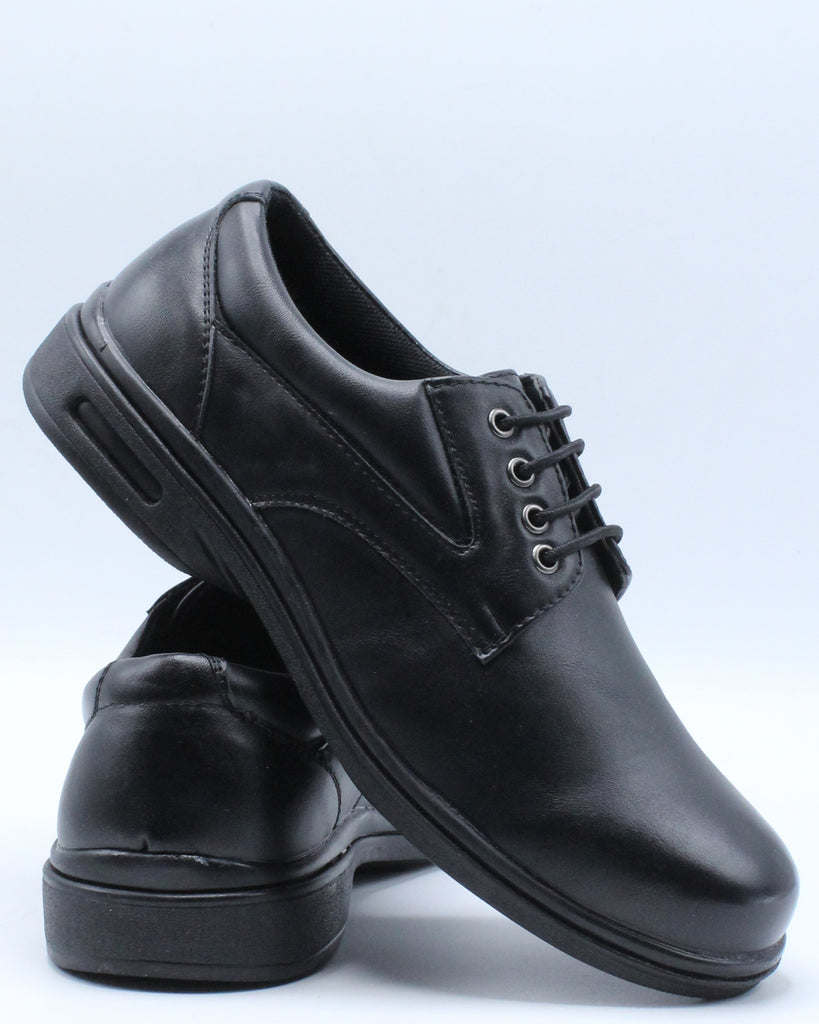 black lace up non slip shoes