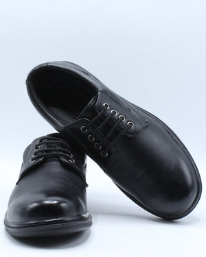 black lace up non slip shoes