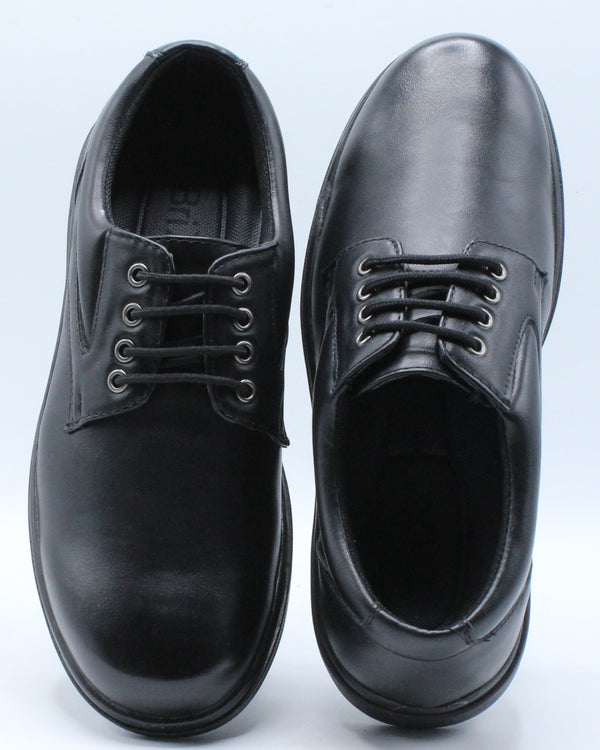 black lace up non slip shoes