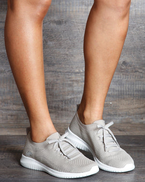 Ultra Flex Statement Sneakers - Taupe 