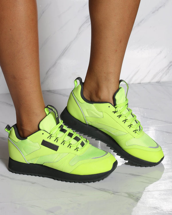 reebok neon green shoes