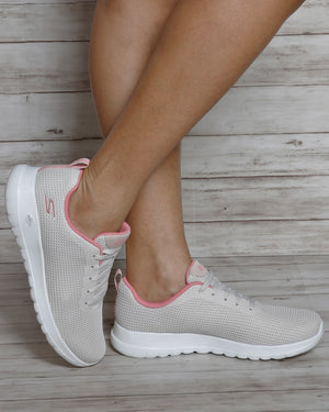 skechers go walk gray pink