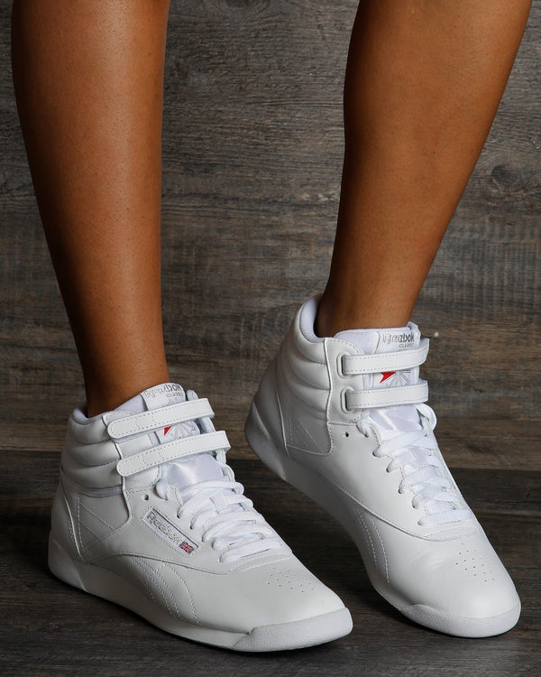 Freestyle Hi Top Sneaker - White 