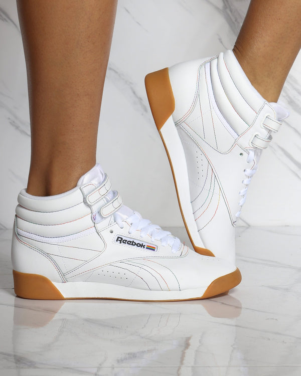 Freestyle Hi Top Sneaker - Gum White 