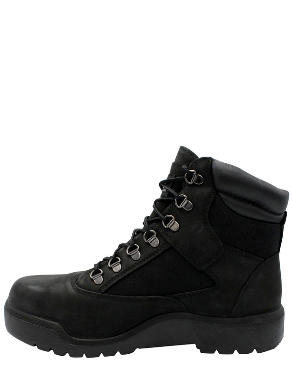 timberland 6 inch field boots black