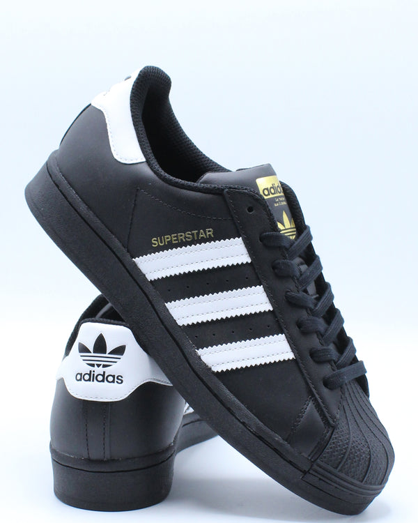 adidas superstar grade school black