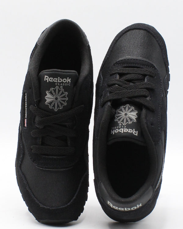 all black reebok classics nylon