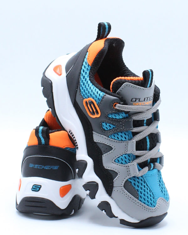 skechers blue and orange