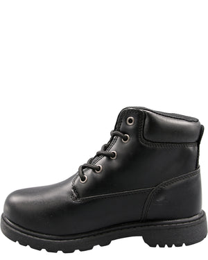 boys black lace up boots