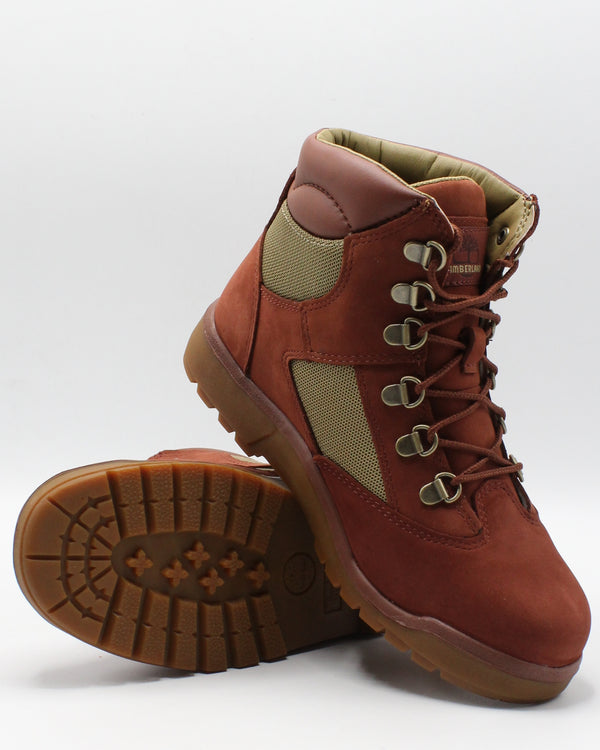 timberland 6 inch field boot grade school