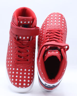FILA-Vulc Big Stars Sneaker (Grade School) - Red-VIM.COM