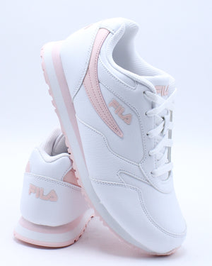 fila white pink shoes