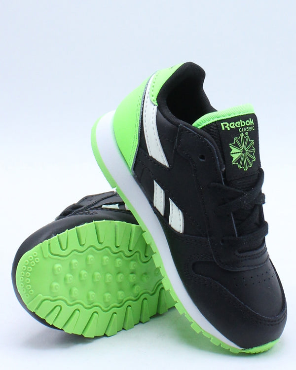 reebok classic black and green