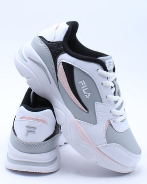 fila white pink shoes