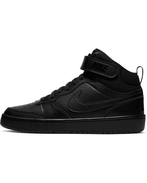 nike court borough mid black sneakers