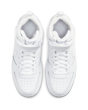 Nike Court Borough Mid 2 Sneaker Grade School White V I M Vim Stores