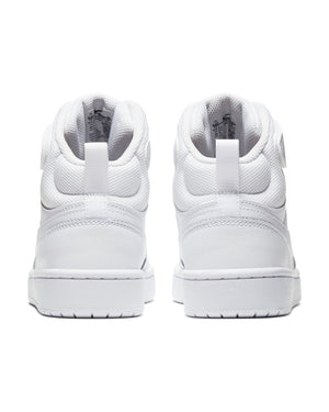 Nike Court Borough Mid 2 Sneaker Grade School White V I M Vim Stores