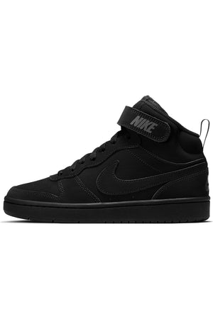 Nike Kid S Court Borough Mid 2 Sneaker Grade School Black V I M Vim Stores