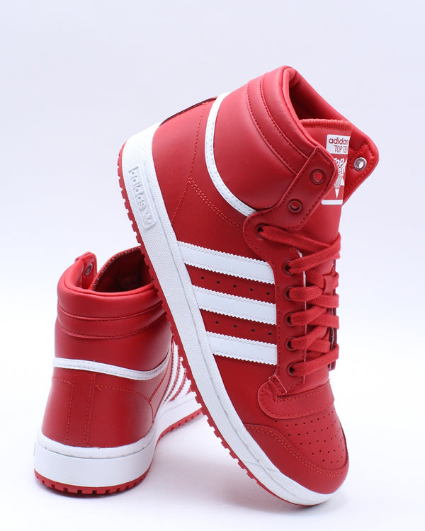 adidas red and white sneakers