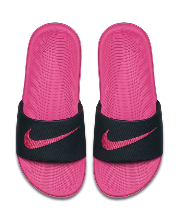 nike slippers pink and black