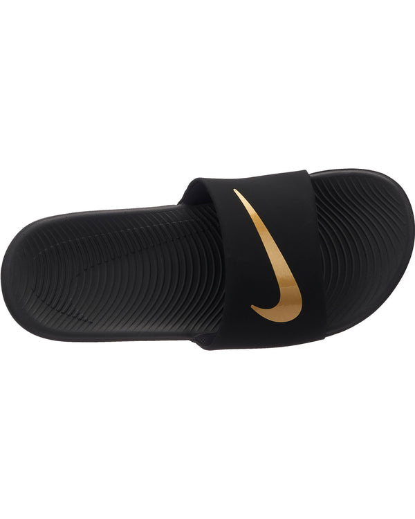 nike kawa slides black and gold