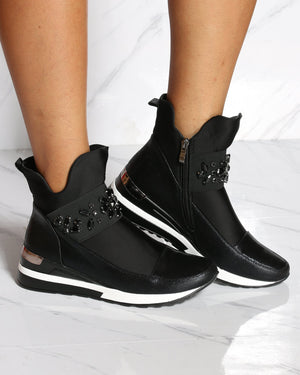 womens fashion wedge sneakers