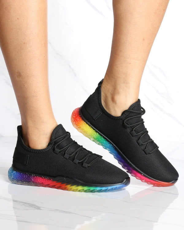 nike shoes with rainbow bottom