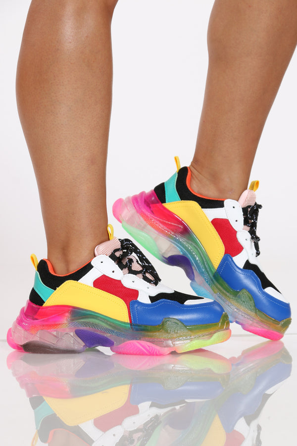 rainbow clear shoes
