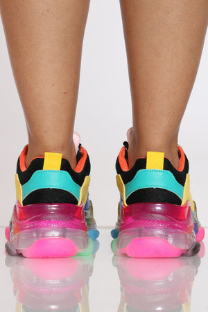 clear rainbow shoes